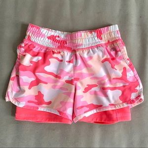 Neon Pink Camo Athletic Shorts